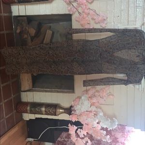 See through snake print dress